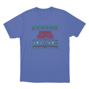 Ugly Christmas T Shirt Blue